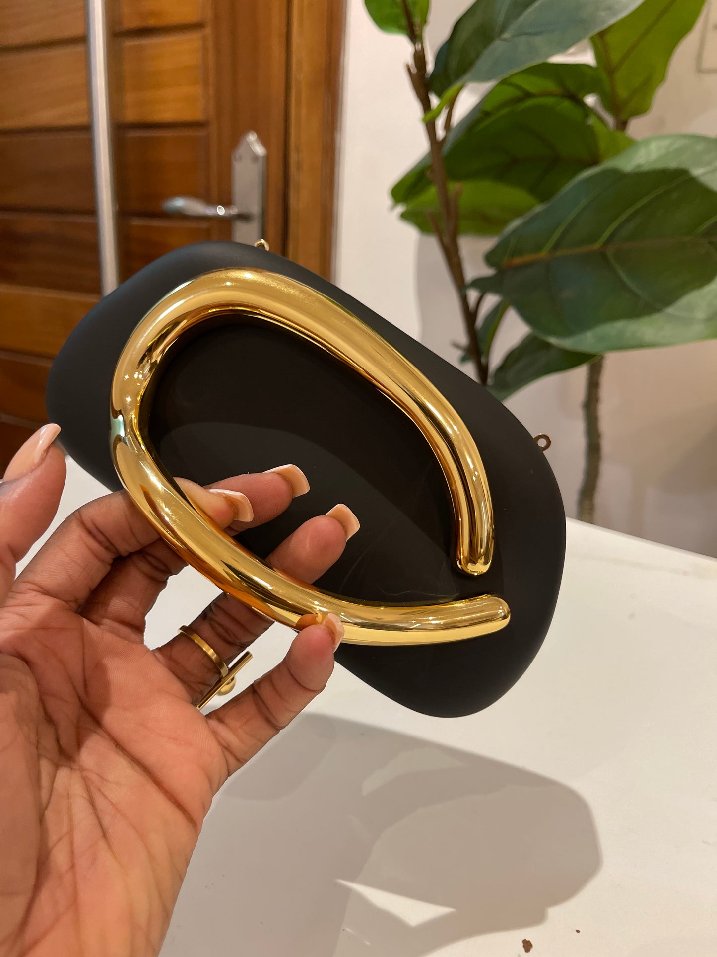 Black detailed purse