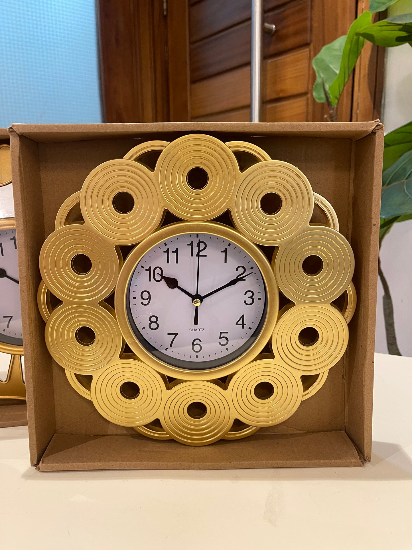 Gold Circle detailed wall clock
