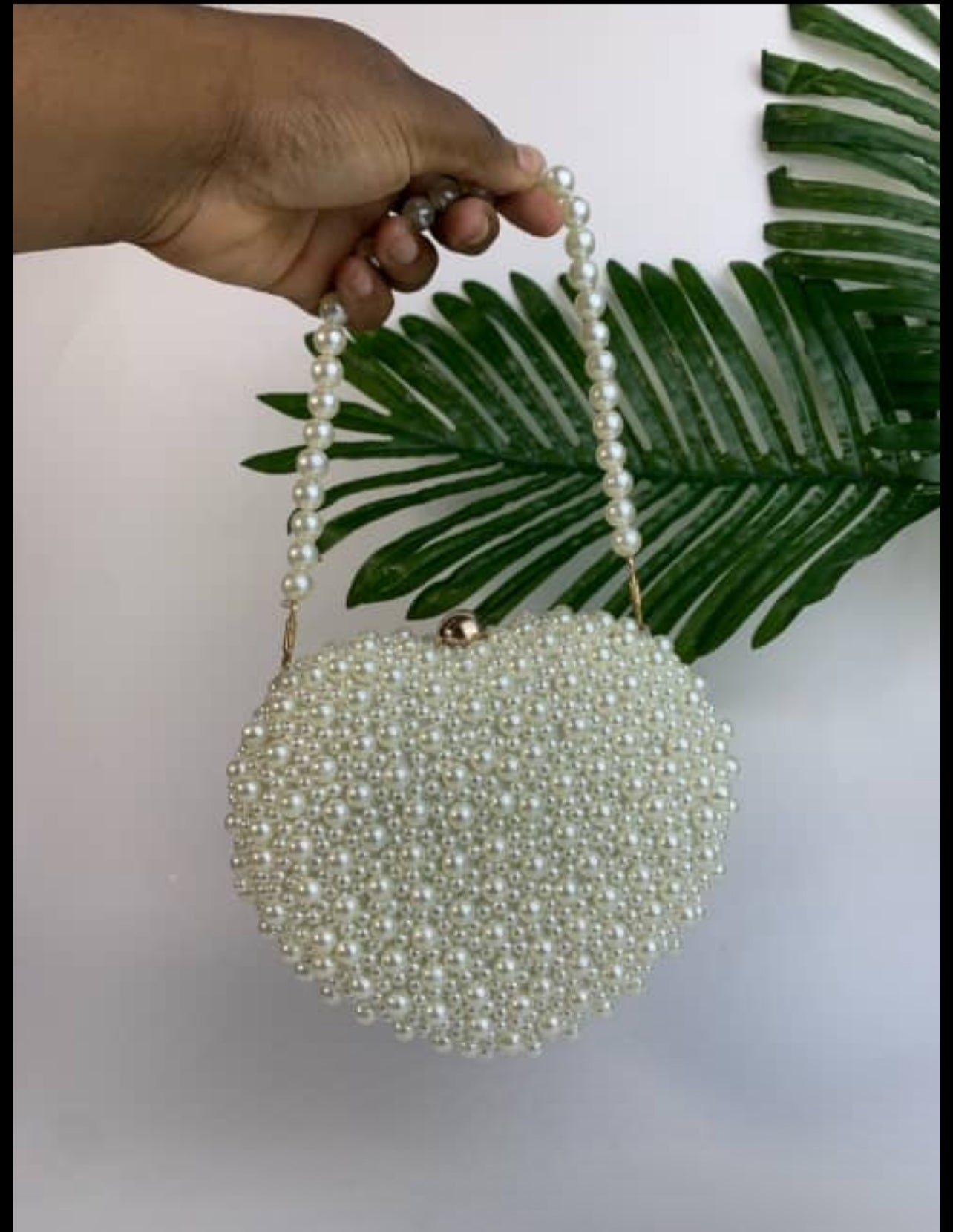 pearl heart detailed purse