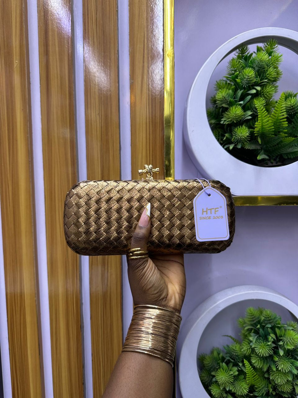 Brown detailed purse