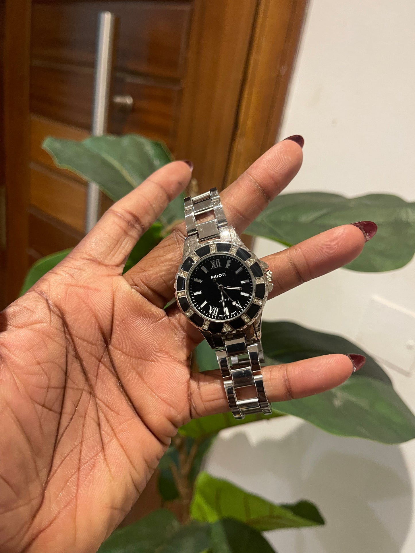 Silver detailed watch