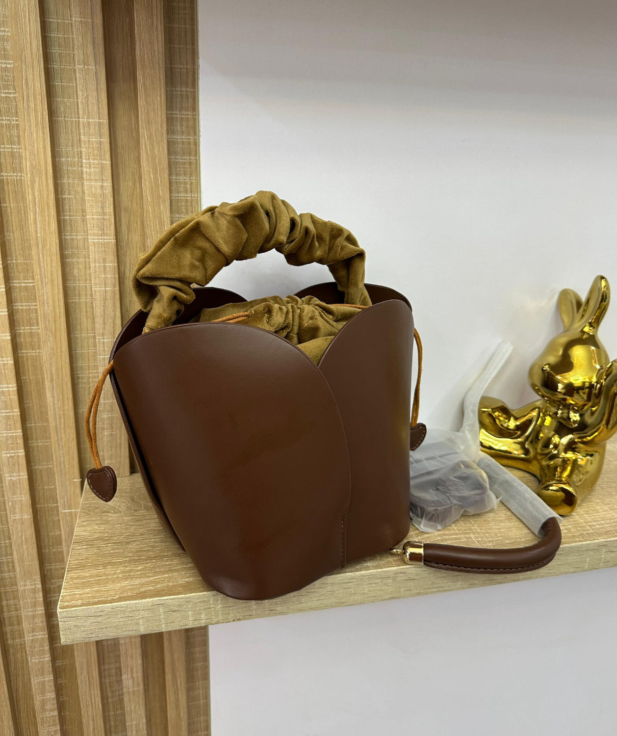 BrownZara bag with two straps and one top handle