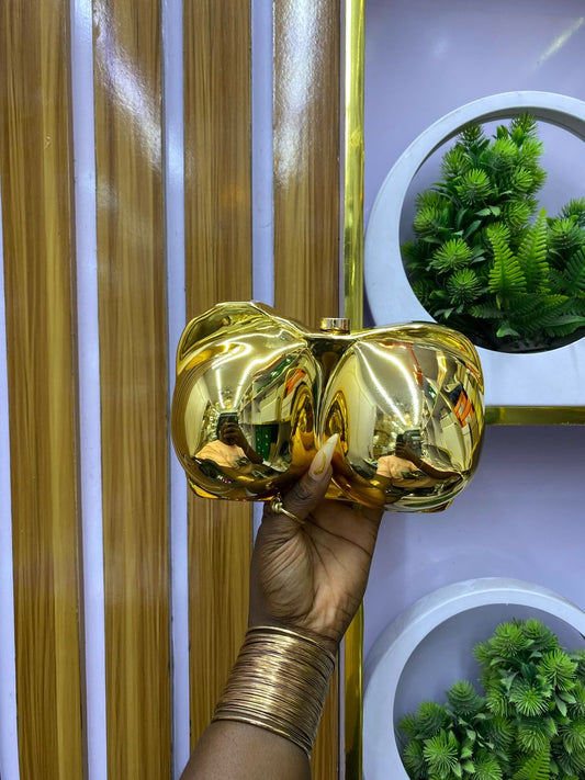 gold Boob inspired Purse