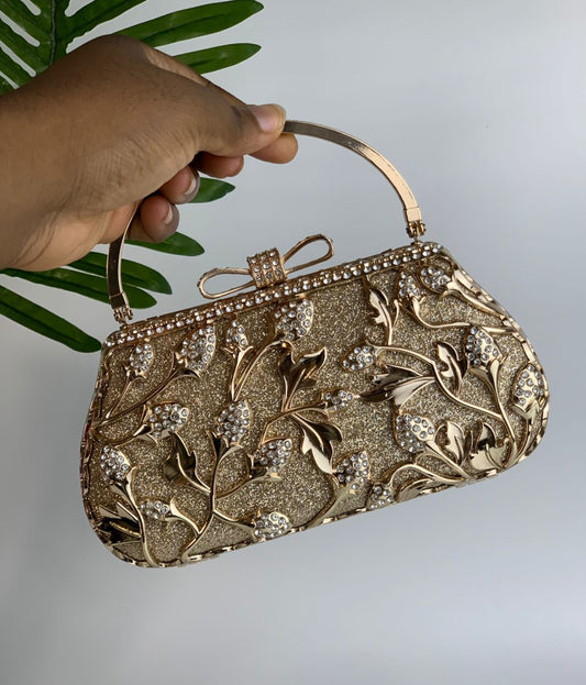 Gold floral princess inspired purse
