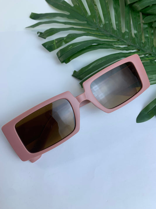 Pink rectangular Sunglasses