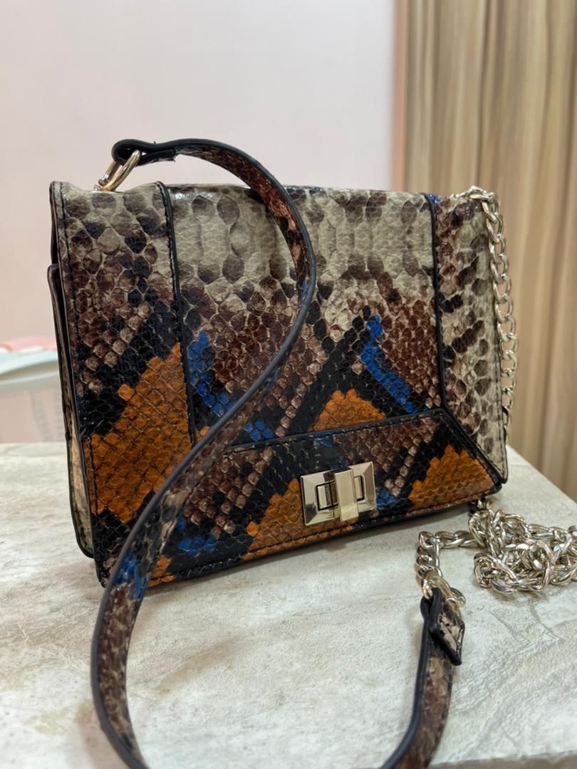Animal print side bag