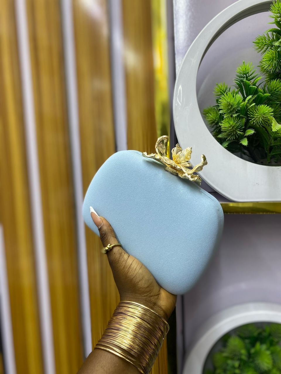 Sky blue midi puurse