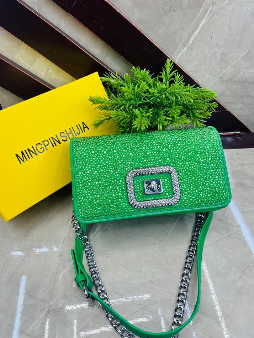 Green Detailed bag with Box