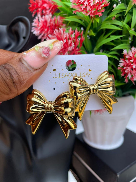 Gold Bow Inspired Earrings