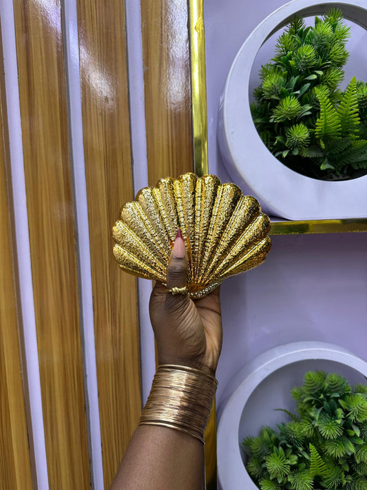 Gold luxury shell inspired purse