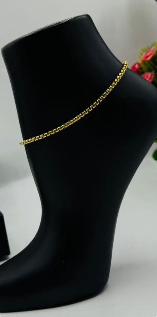 Gold non tarnish anklet