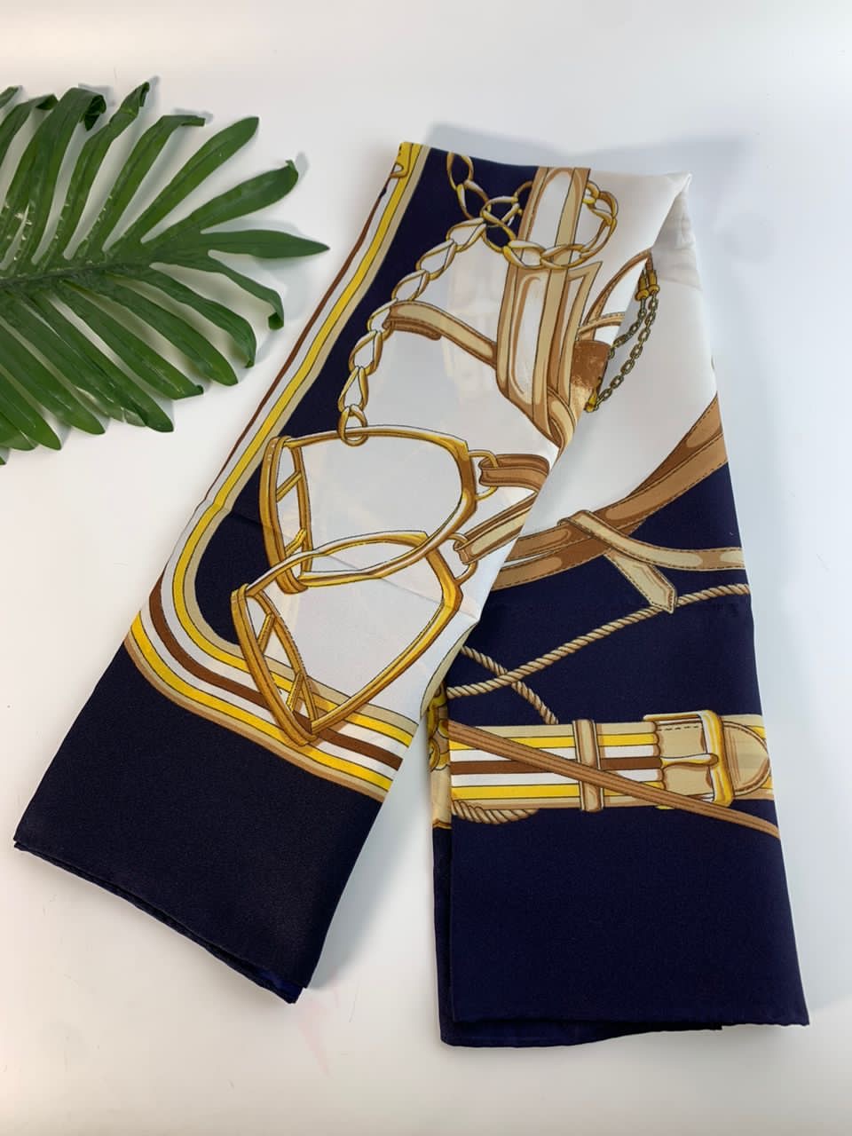 Blue Detailed Parisian  scarf