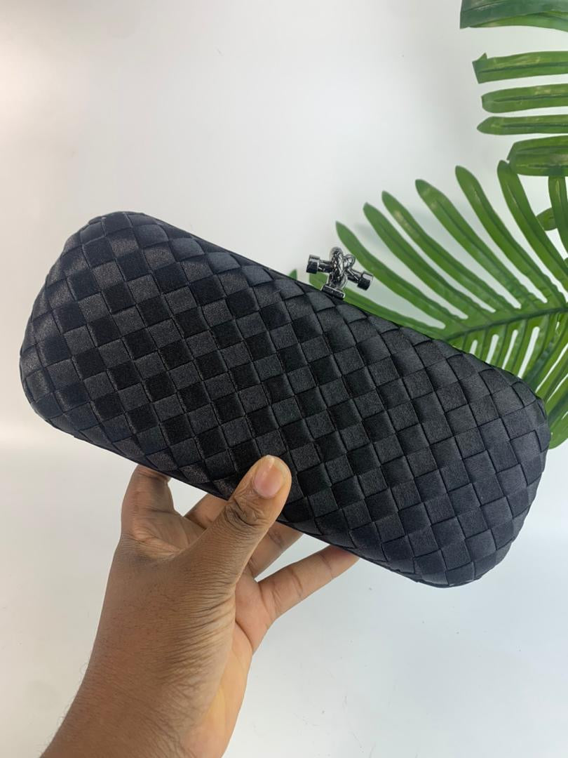Black woven purse