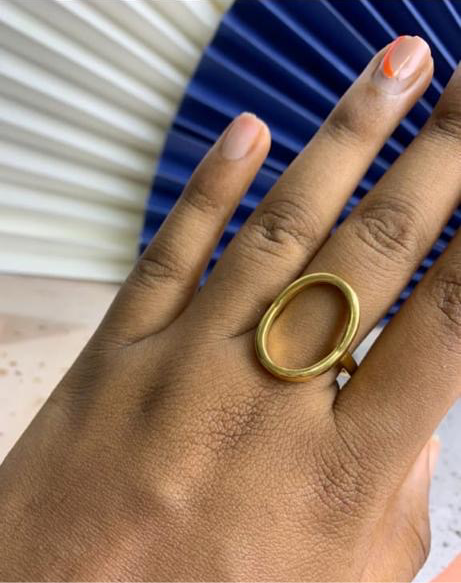 Abstract non tarnish Ring