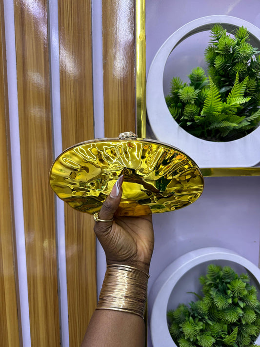 Gold fun purse with straps