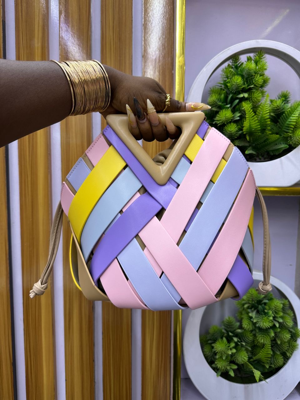 colourful Woven grab bag