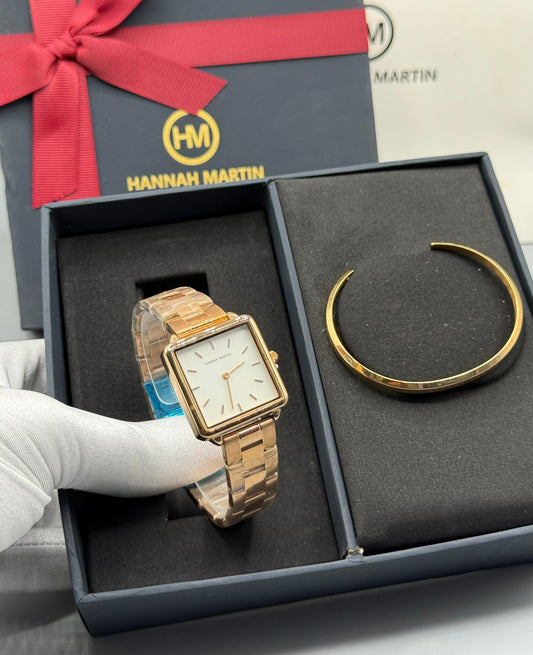 Hannah Martins Wristwatch with Bangle ( Comes as seen