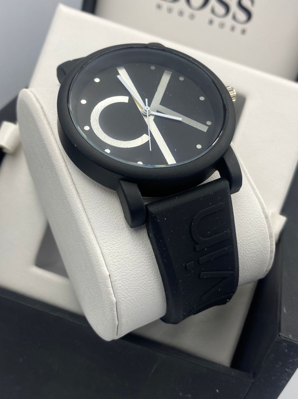 Black ck wristwatch
