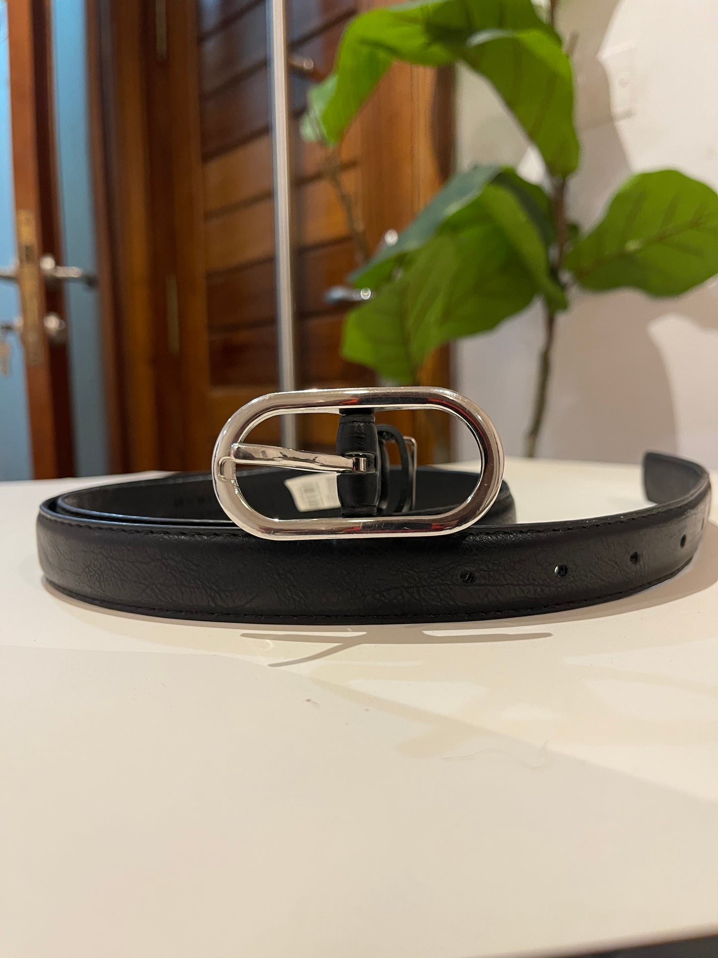 Black LA Leather Belt