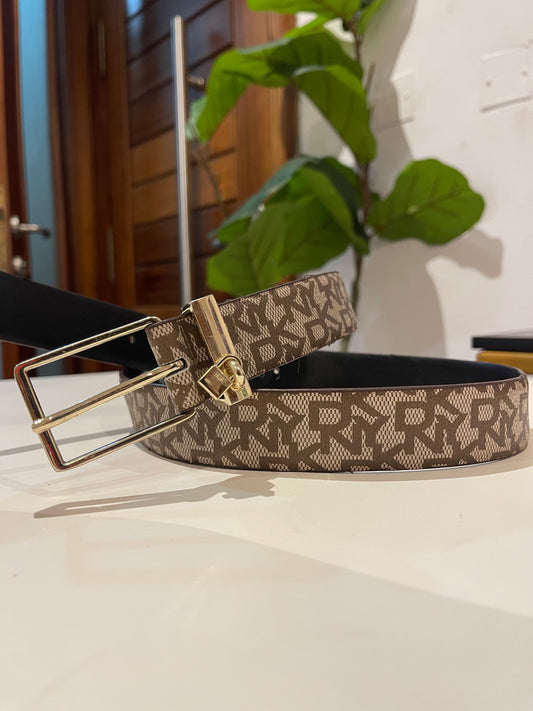 Monogrammed DKNY Leather Belt (size 6-14)