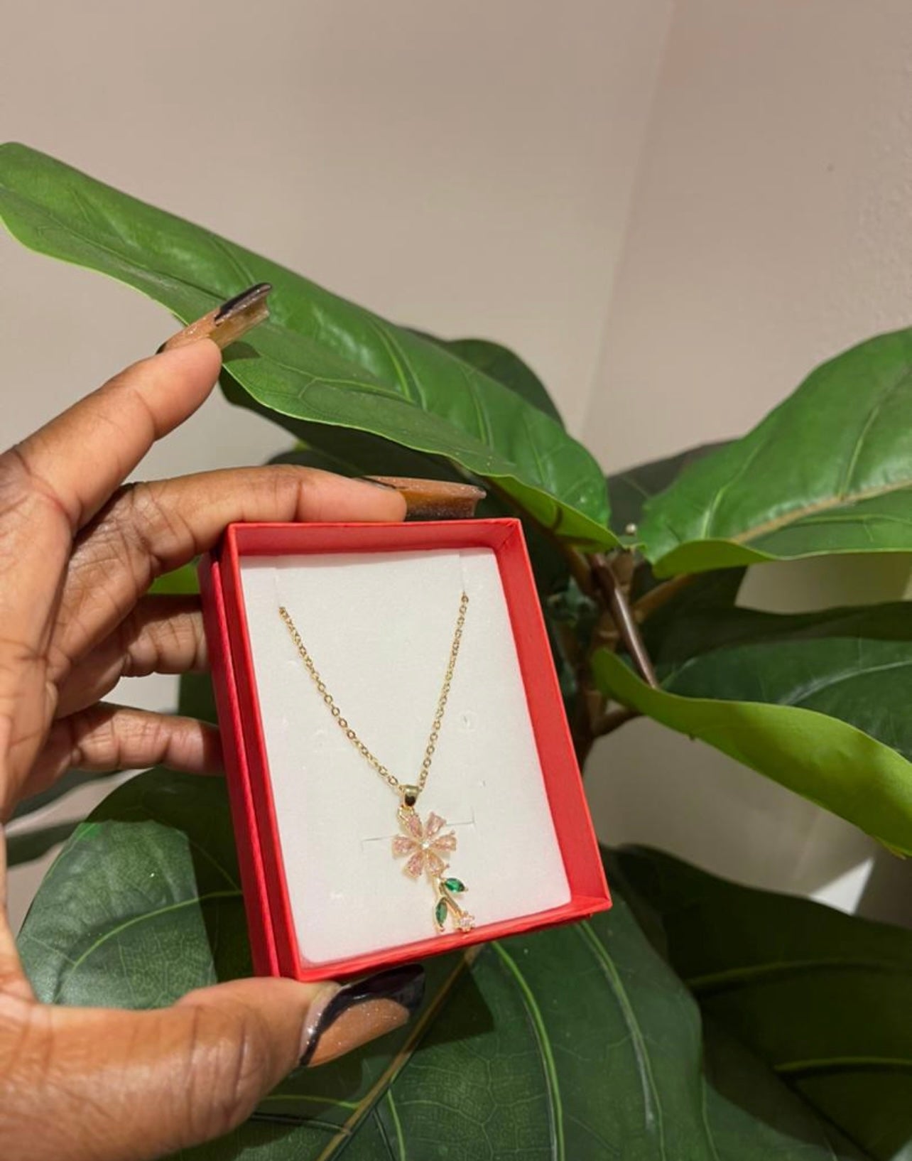 Floral Sapphire Inspired necklace