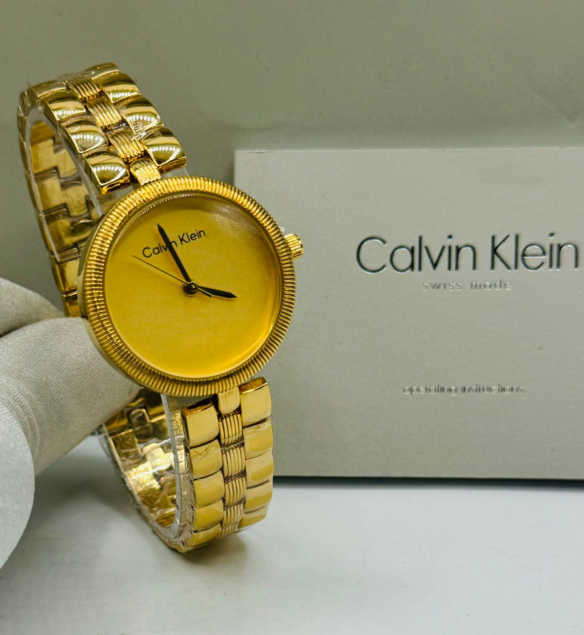 Calvin Klein wristwatch with bag and box