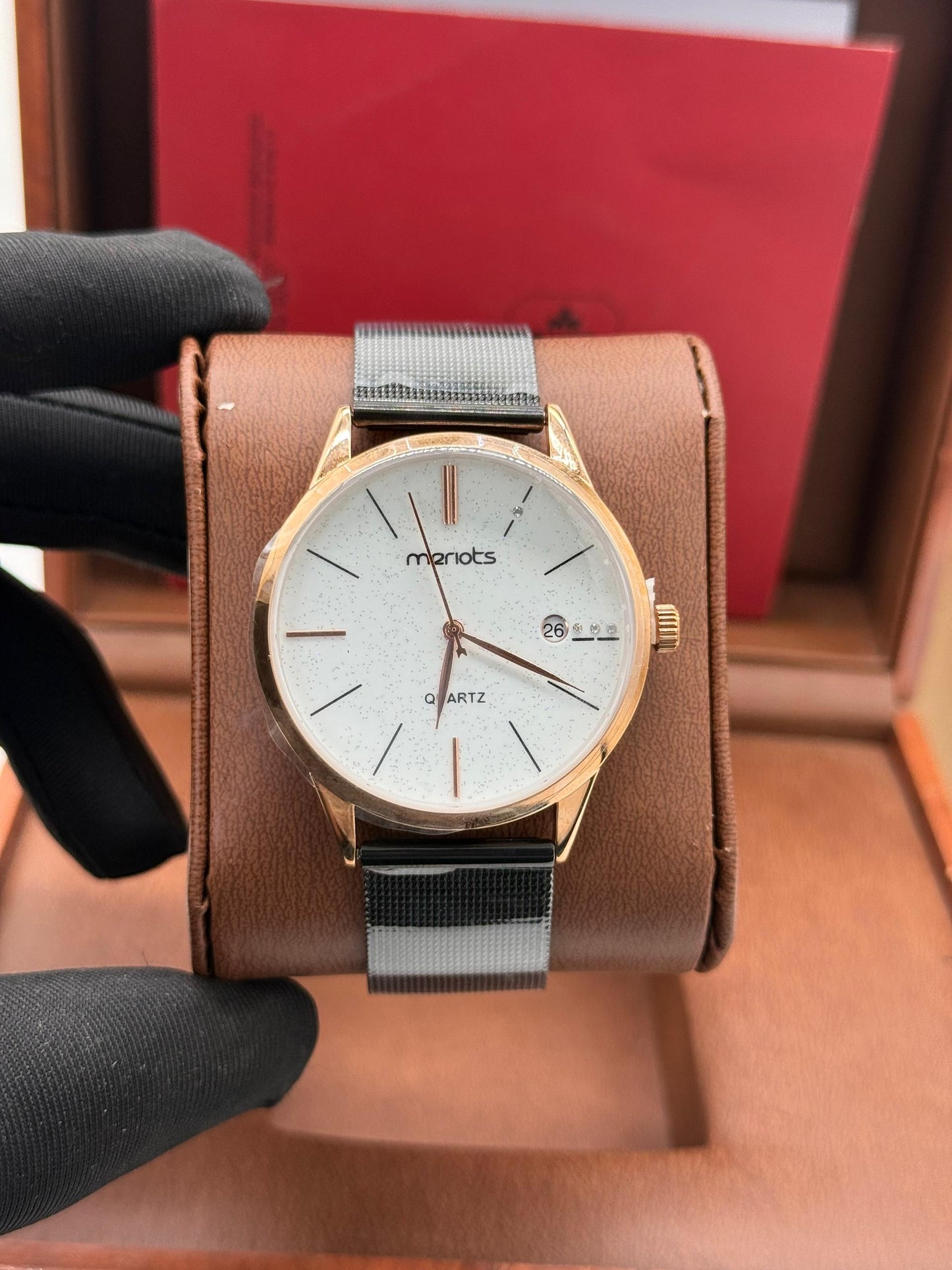 Black Non tarnish Mesh Wrist Watch