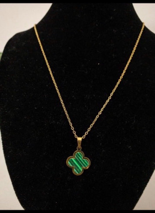 green clove inspired necklace
