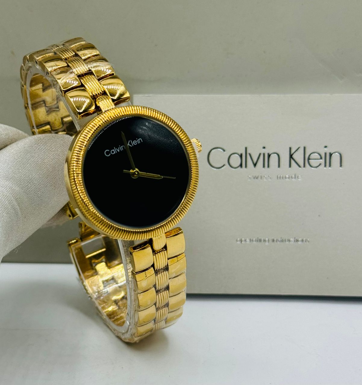 Calvin Klein wristwatch with bag and box