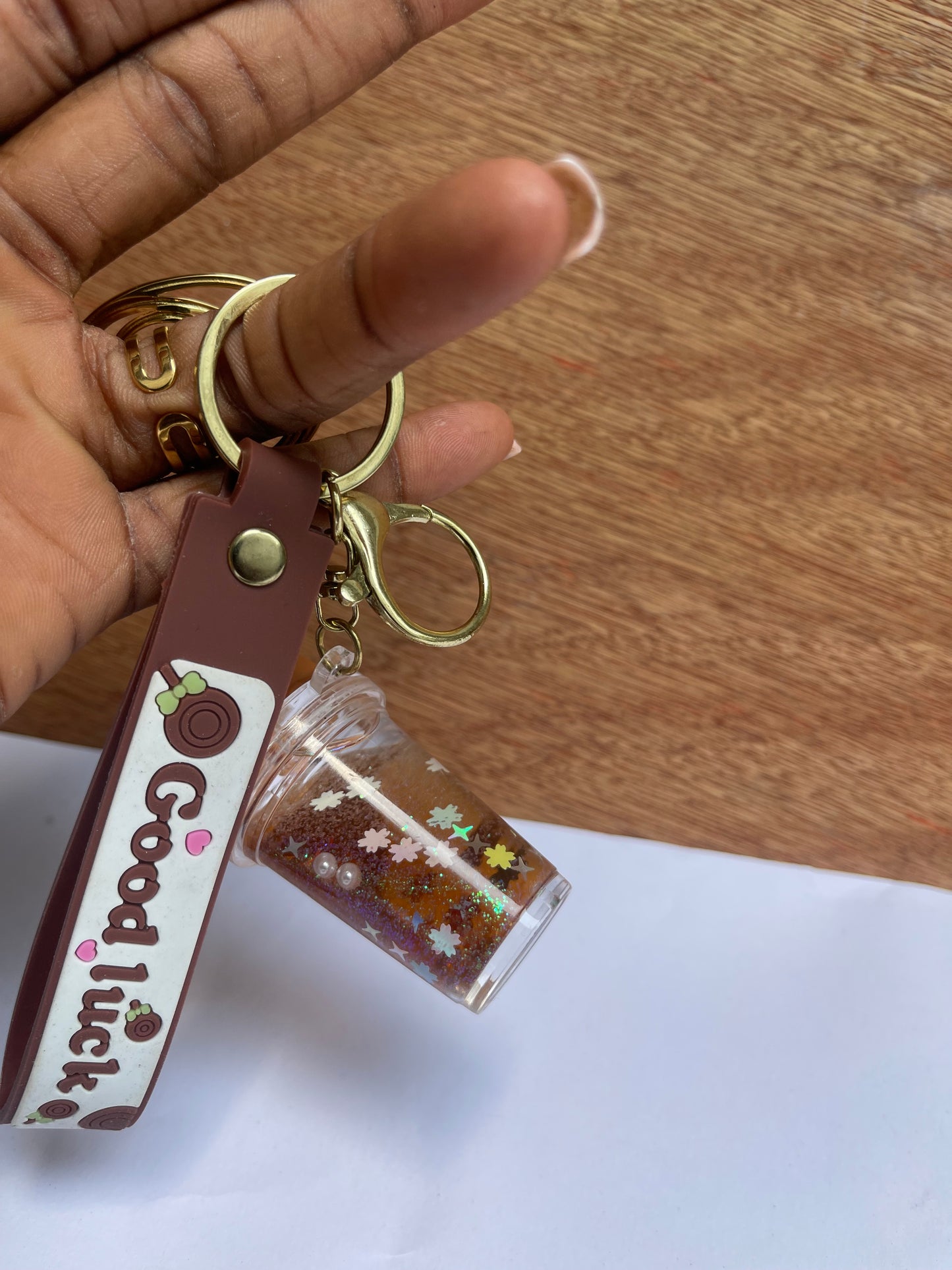 Brown fancy key holder