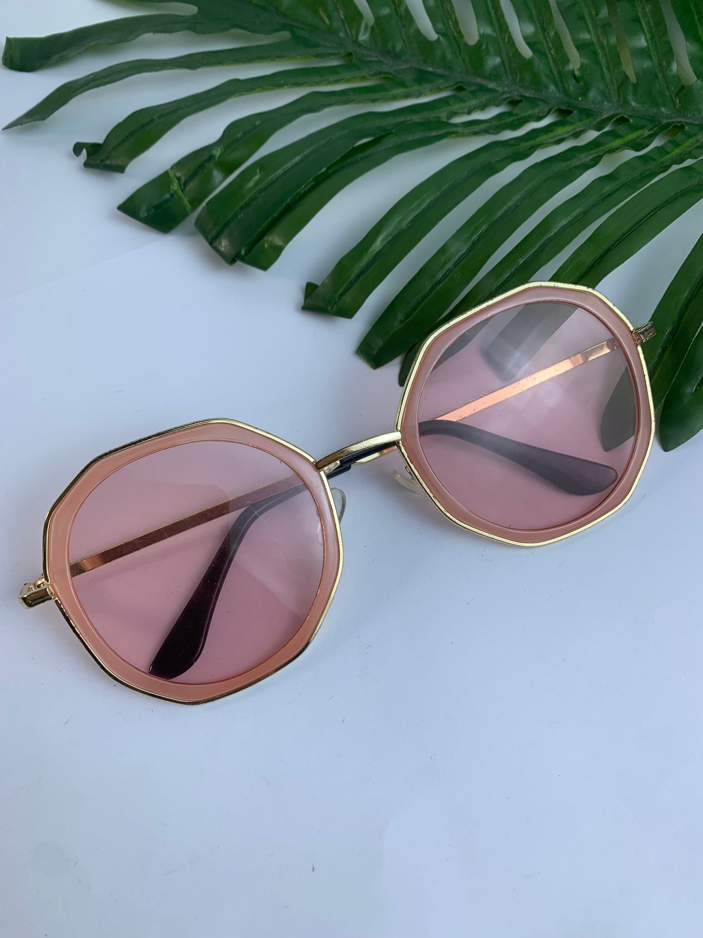 Pink Geometric Sunglasses