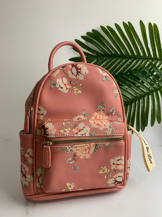 Floral detailed mini backpack