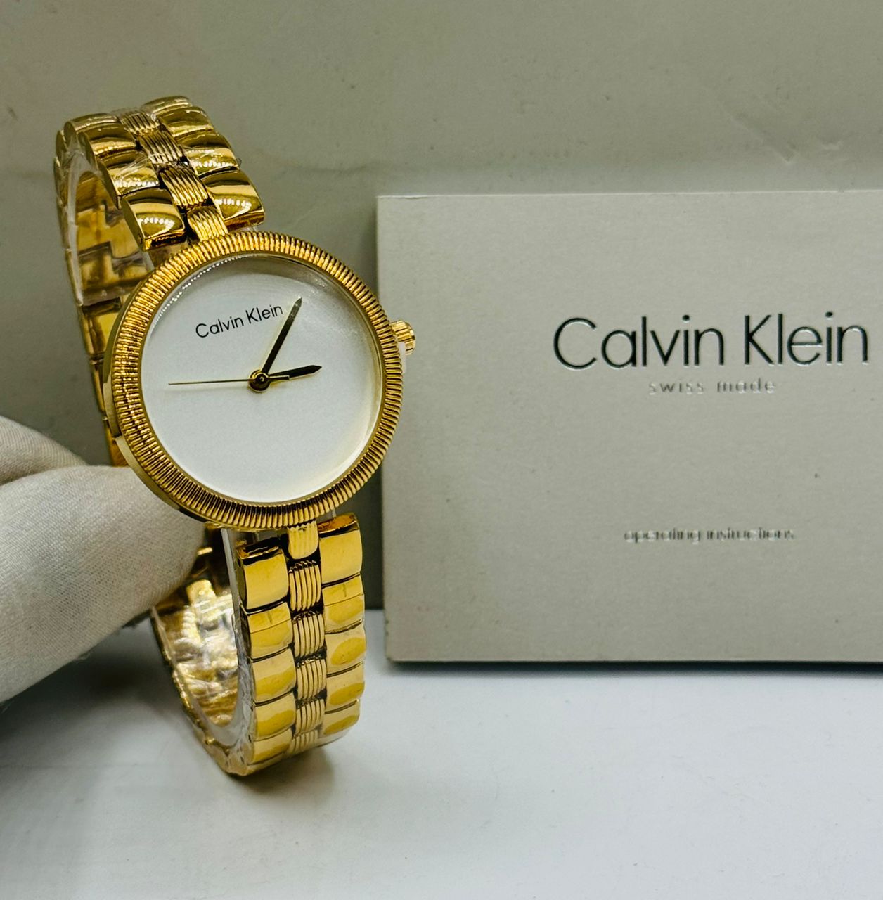 Calvin Klein wristwatch with bag and box