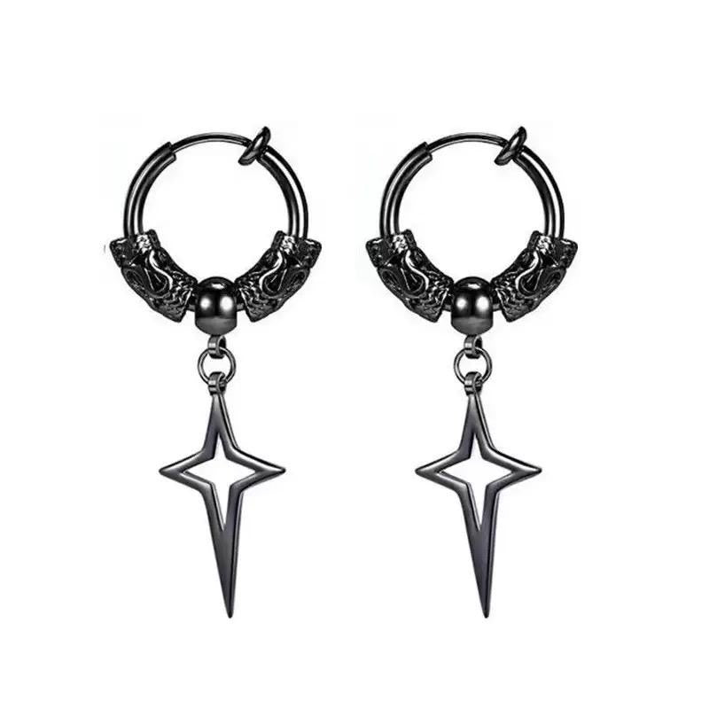 Drop steel earring