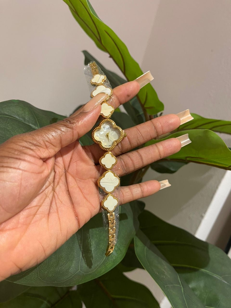 White detailed wristwatch