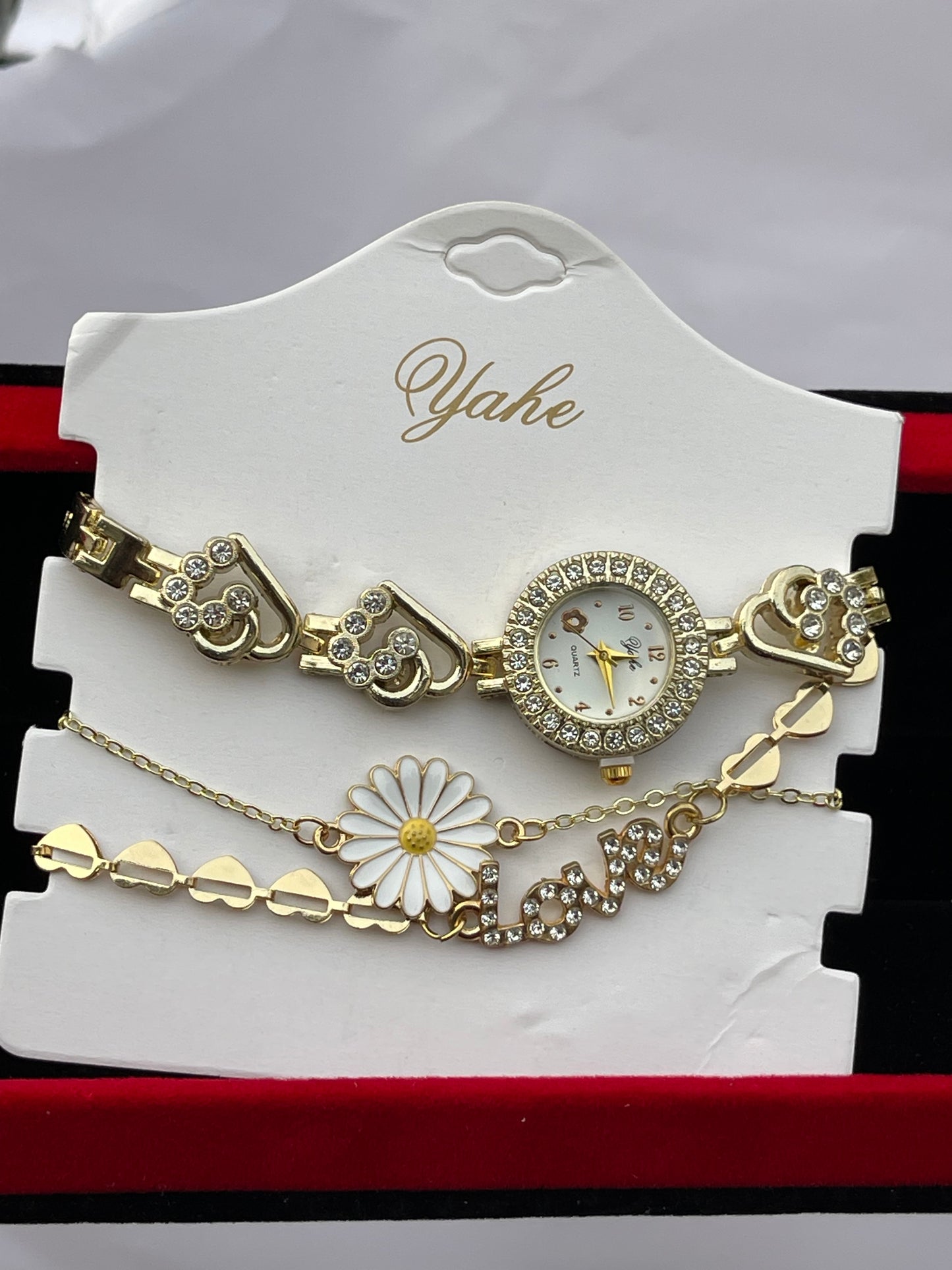 Sunflower inspired wristwatch set