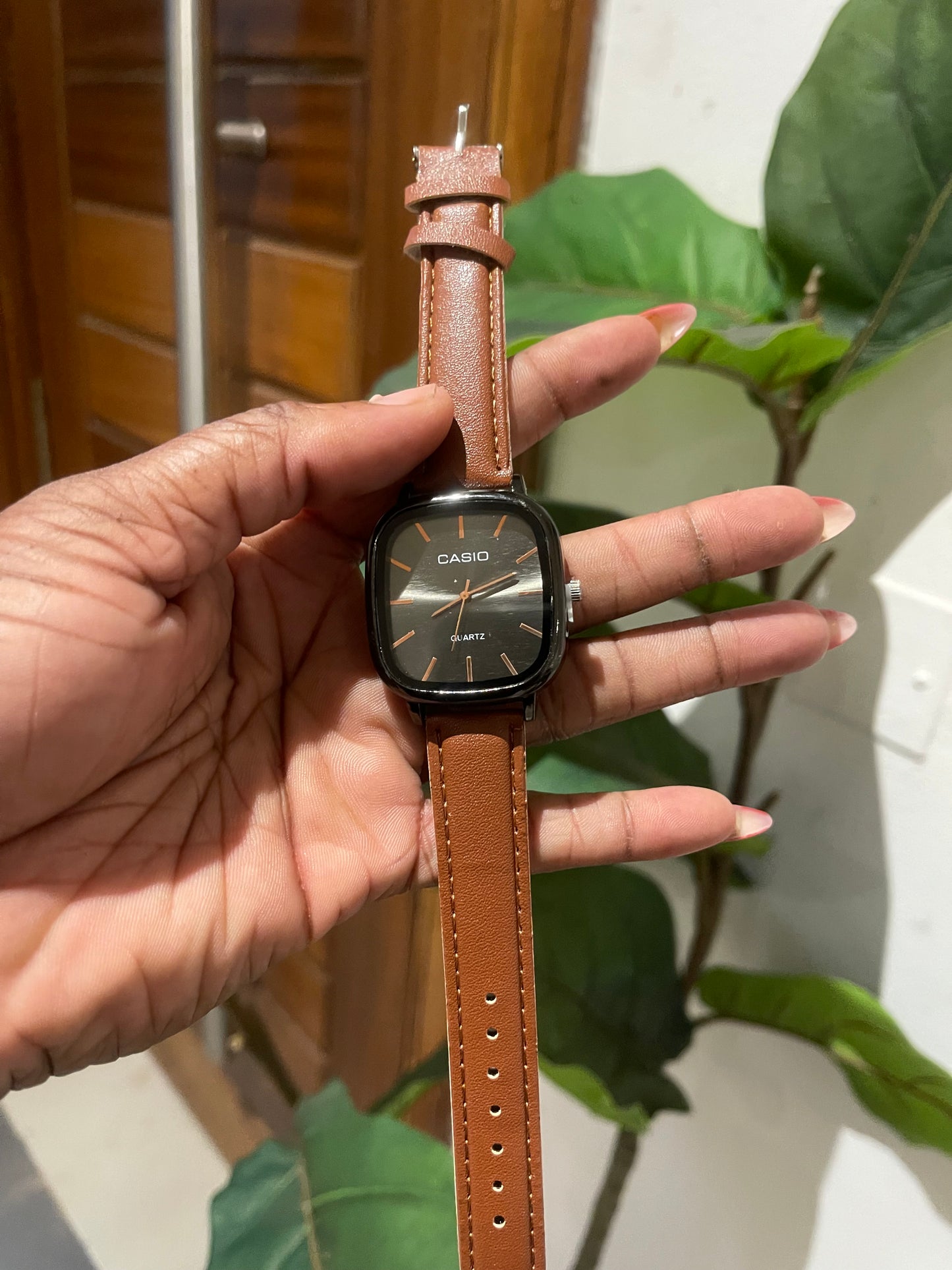 Brown Leather Wristwatch