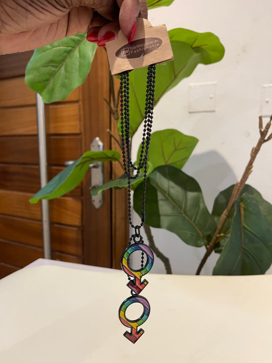 Drop gender necklace