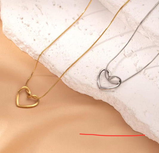 heart shaped non tarnish necklace