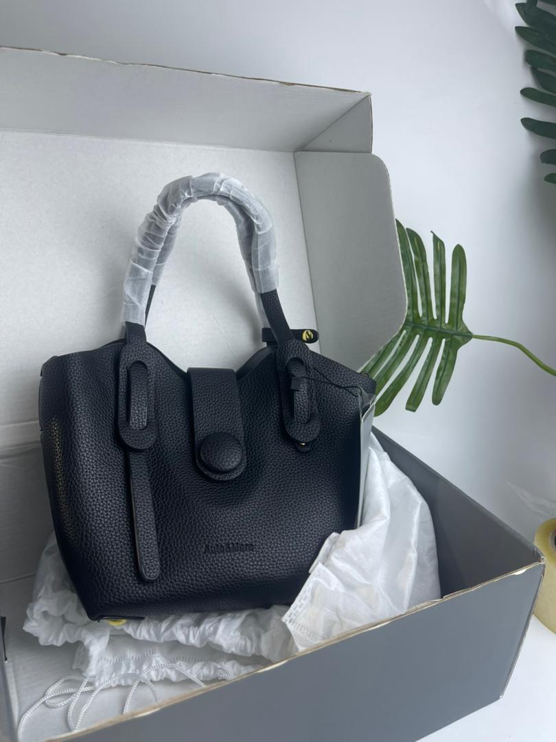 Black midi bag with box