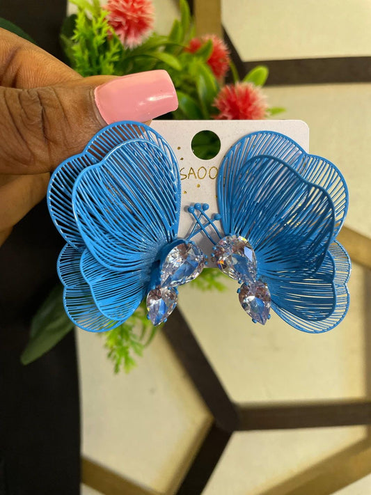 Blue Butterfly Inspired Earring