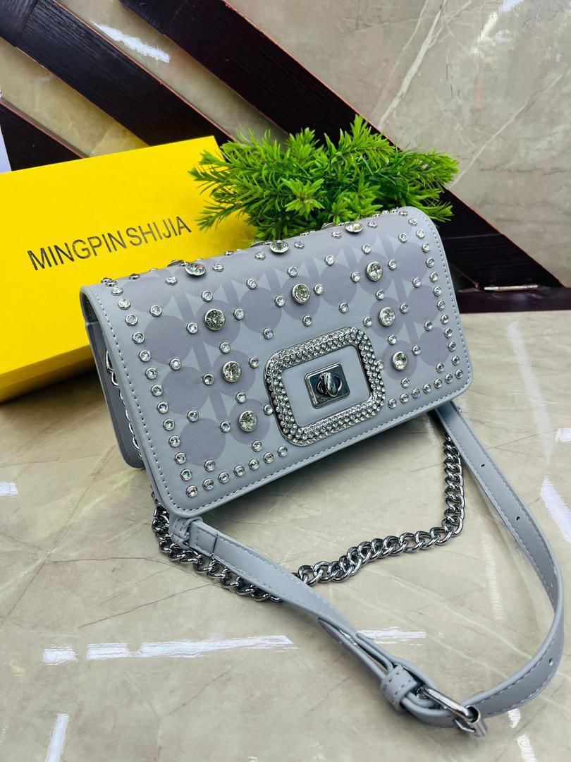 Gray midi side bag