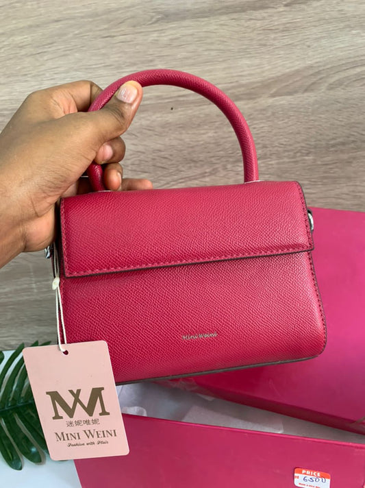 Pink LEATHER bag with box