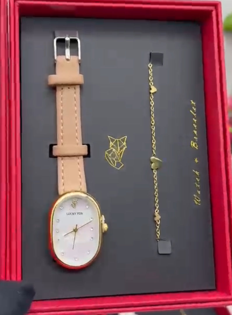 Brown bee wristwatch