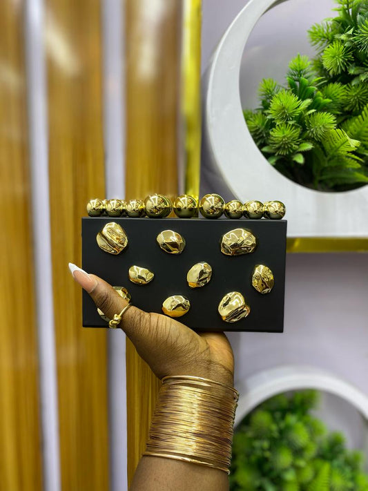 Black Stoned Detailed purse
