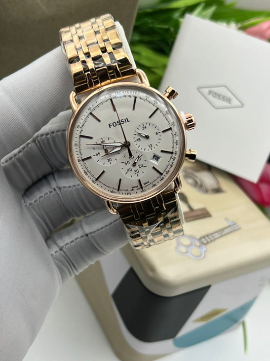 Fossil wristwatch with boxand manual