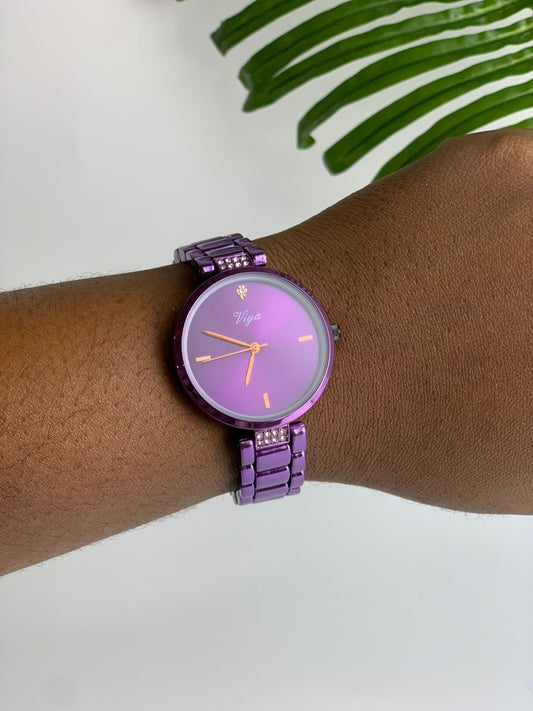 Purple wristwatch diya