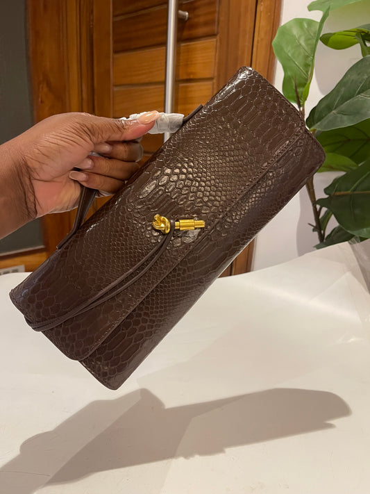 Brown leather purse