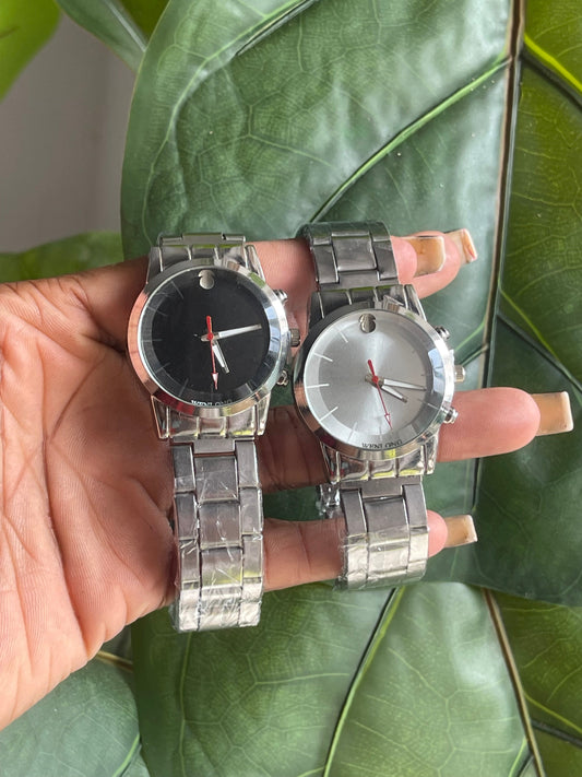 Silver minimalist wristwatch