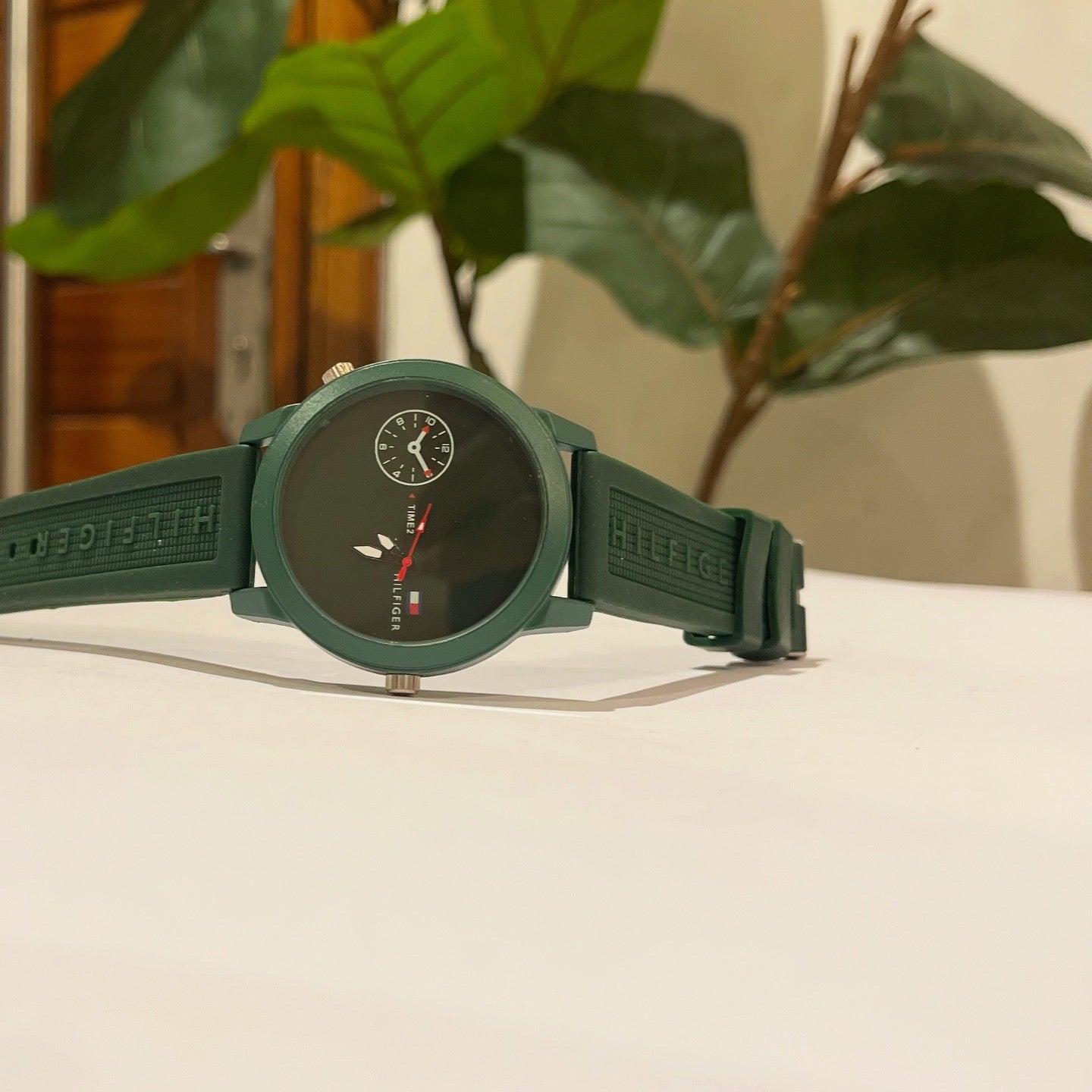 Green TH wristwatch